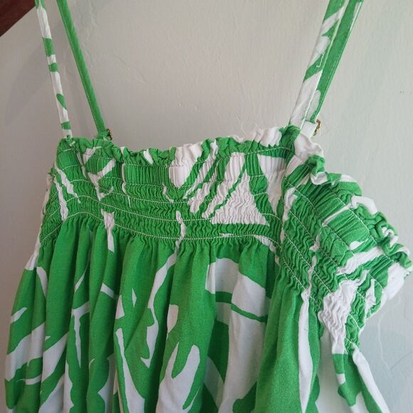 Lilly Pulitzer x Target Jumpsuit Romper Size XL Green Palm Boom-Boom Wide Leg - Picture 6 of 15